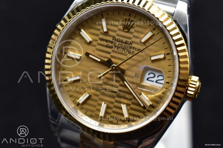 on Bracelet 36 Best 126231 DateJust 1:1 592 Jubilee Steel 904L Dial SS VS YG VSF Textured Elegant Edition Gold 0129